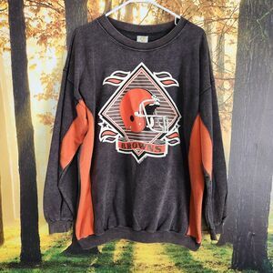 Vintage Caribe 90's Cleveland Browns NFL Graphic Sweatshirt XL Toned Crewneck